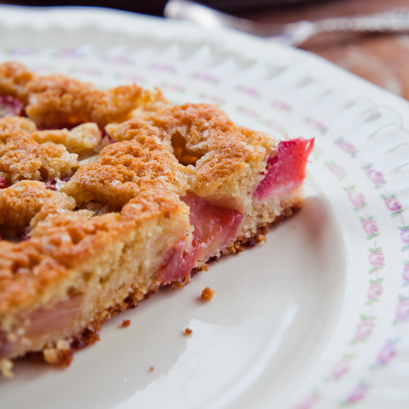 Glazed Rhubarb Cake