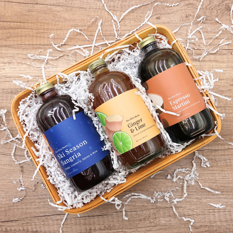 Cocktail Mixers Gift Basket - Winter Collection