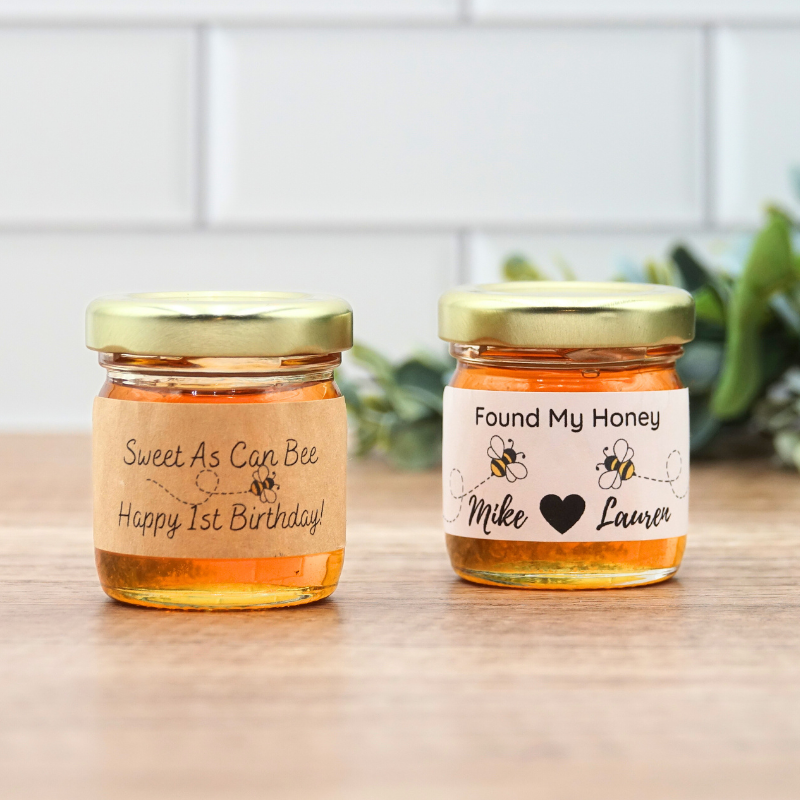 "Custom Label" 1.5oz Mini Honey Jar