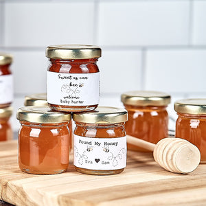 "Design Your Own Label" 1.5oz Mini Honey Jar - White Label