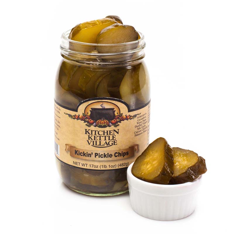 jar of pickle chips
