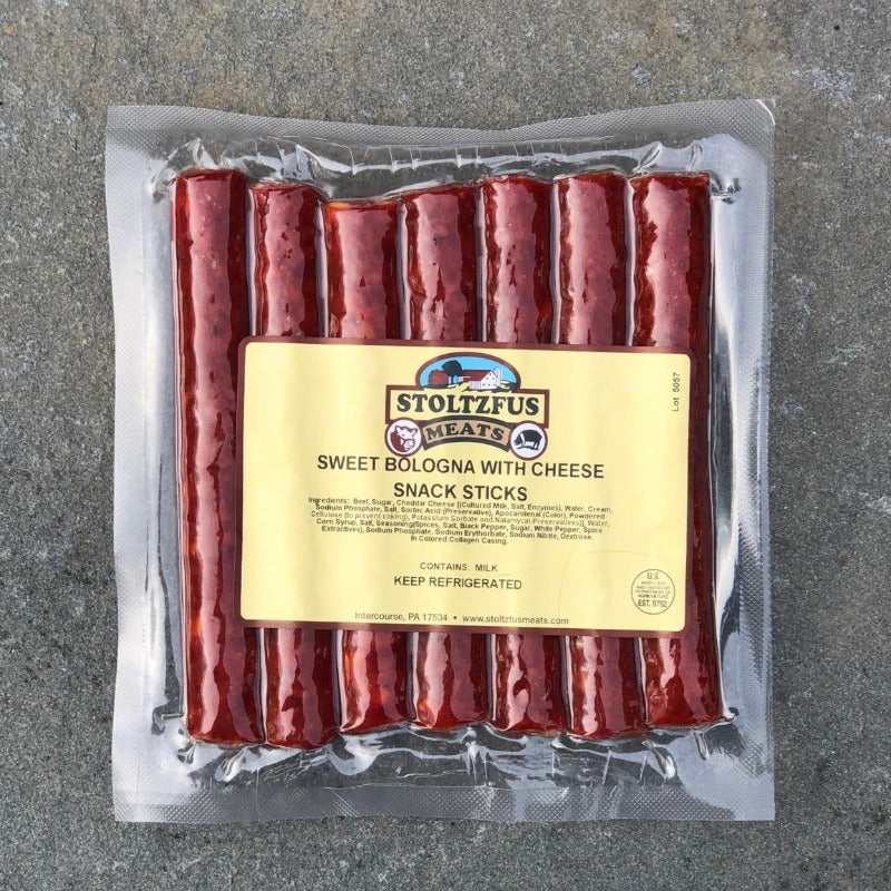 Sweet Bologna & Cheese Snack Sticks